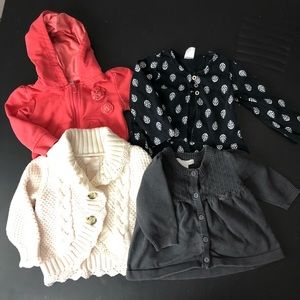 Lot of 9-12 Month Baby Girl Sweaters
